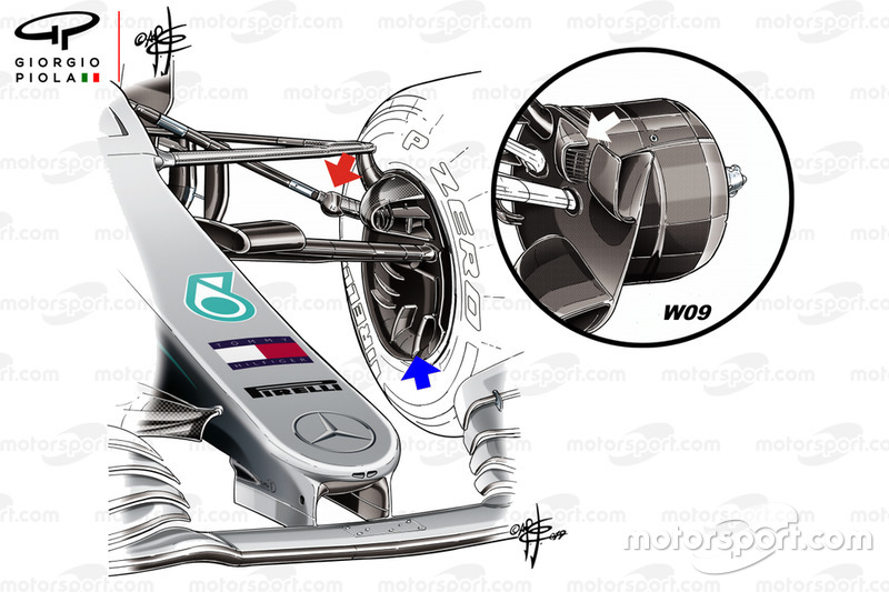 Front brake duct enlarged