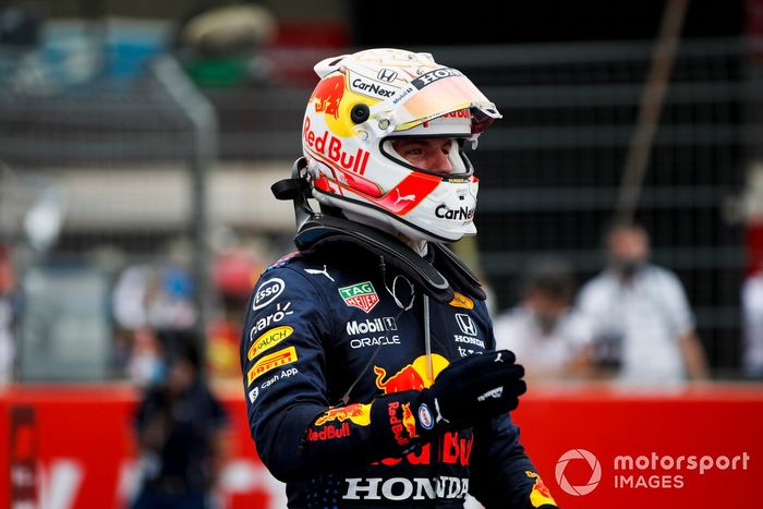 Ganador Max Verstappen, Red Bull Racing en Parc Ferme