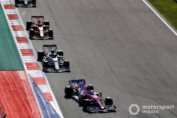 Sergio Pérez, Racing Point RP20, Pierre Gasly, AlphaTauri AT01, Charles Leclerc, Ferrari SF1000
