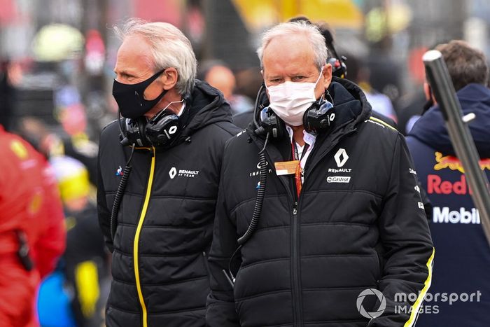 Jean-Dominique Senard, Renault (izquierda), en la parrilla
