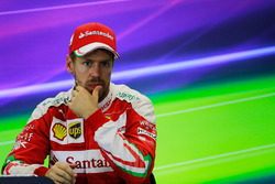 Sebastian Vettel, Ferrari lors de la conférence de presse de la FIA
