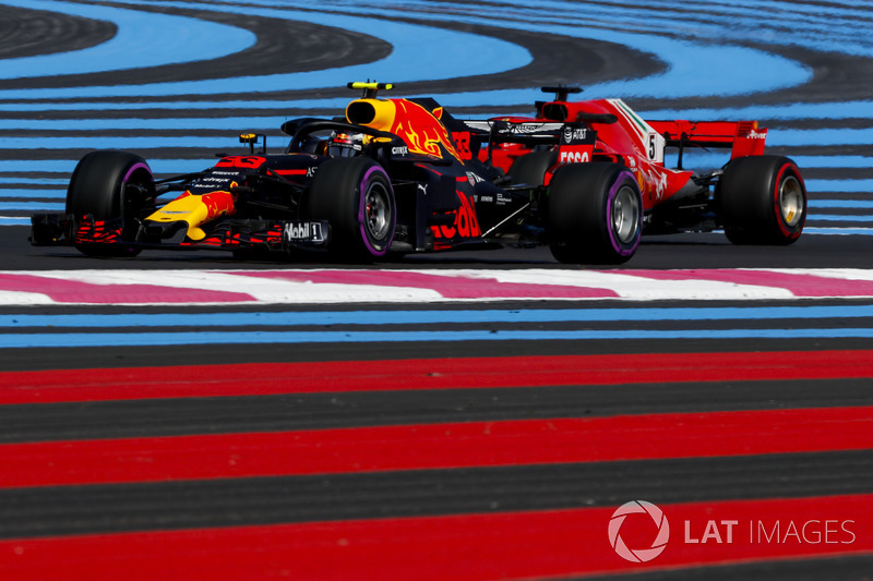 Макс Ферстаппен, Red Bull Racing RB14, Себастьян Феттель, Ferrari SF71H