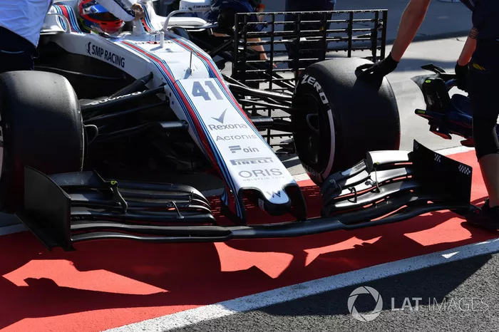 L'aileron avant 2019 sur la Williams FW41