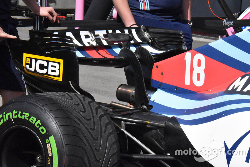 Williams FW41 rear wing detail