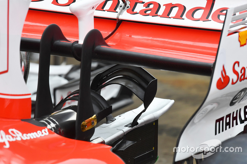 L'aileron arrière de la Ferrari SF70H