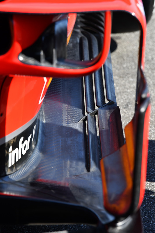 Ferrari SF71H, bargeboard, részlet