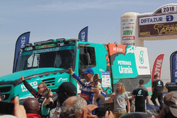 Podio Camion: primi classificati, Gerard De Rooy, Darek Rodewald, Moi Torrellardona