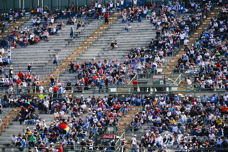 Fans in the grandstand