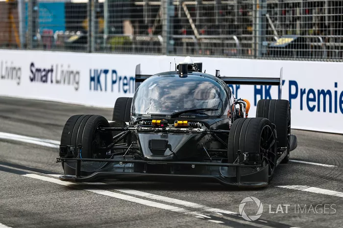 Roborace car test run