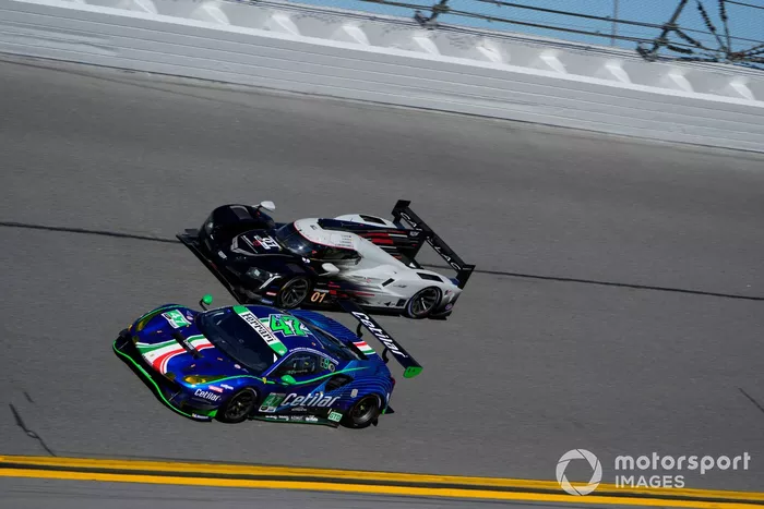 #47 Cetilar Racing Ferrari 488 GT3: Roberto Lacorte, Alessio Rovera, #01 Chip Ganassi Racing Cadillac DPi: Renger van der Zande, Sebastien Bourdais, Scott Dixon, Alex Palou