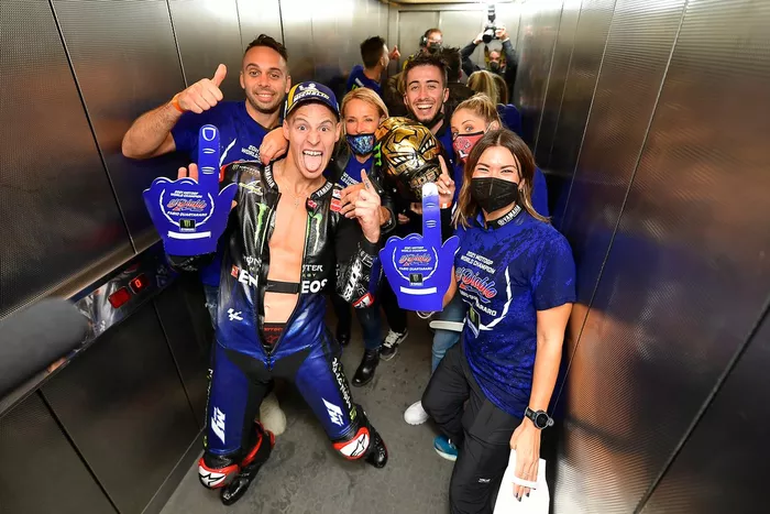 Fabio Quartararo, Yamaha Factory Racing, fête son titre de champion du monde
