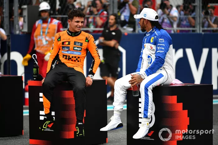 Lewis Hamilton, Ferrari, Lando Norris, McLaren