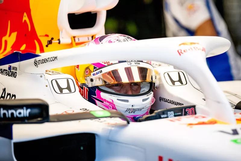 Liam Lawson, Racing Bulls, essais Pirelli Hungaroring