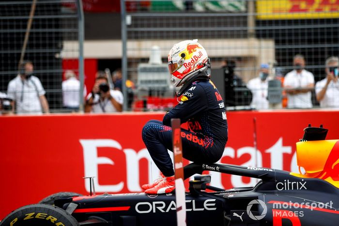 Ganador Max Verstappen, Red Bull Racing en Parc Ferme