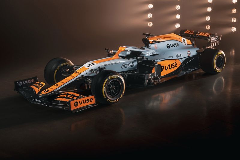 McLaren MCL35M con nueva decoración Gulf