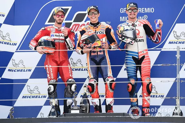 #52 Podium: Marc Marquez, Andrea Dovizioso e Jack Miller