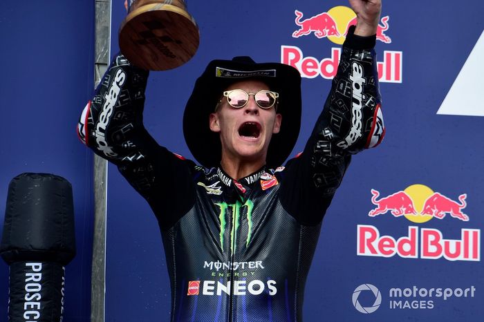 Podio: segundo lugar Fabio Quartararo, Yamaha Factory Racing