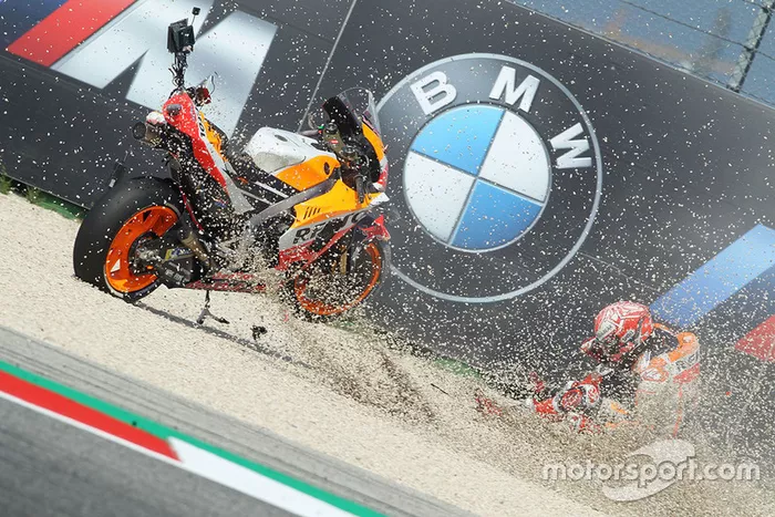 Marc Marquez, Repsol Honda Team caída Q2 Misano
