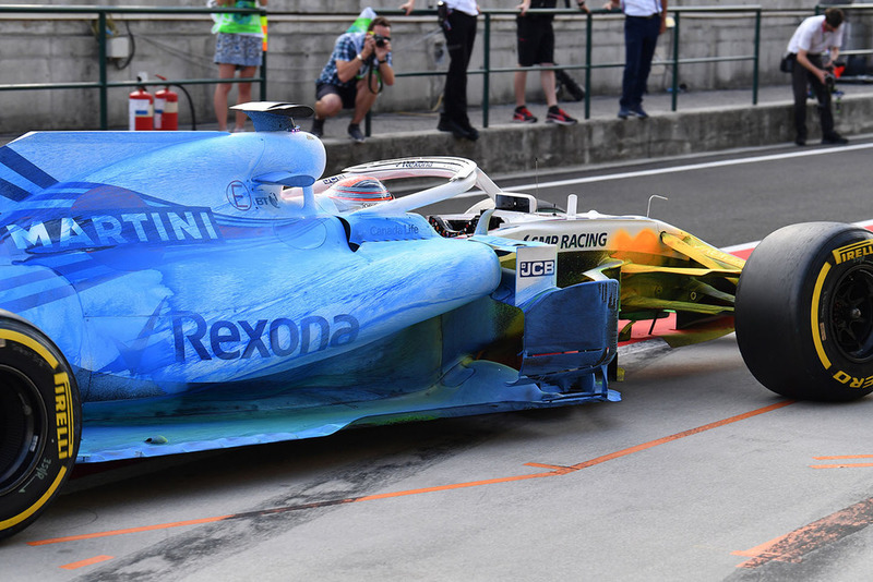 Robert Kubica, Williams FW41 with aero paint over the whole car