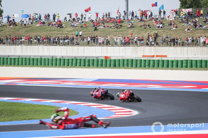 Francesco Bagnaia, caída del equipo Ducati