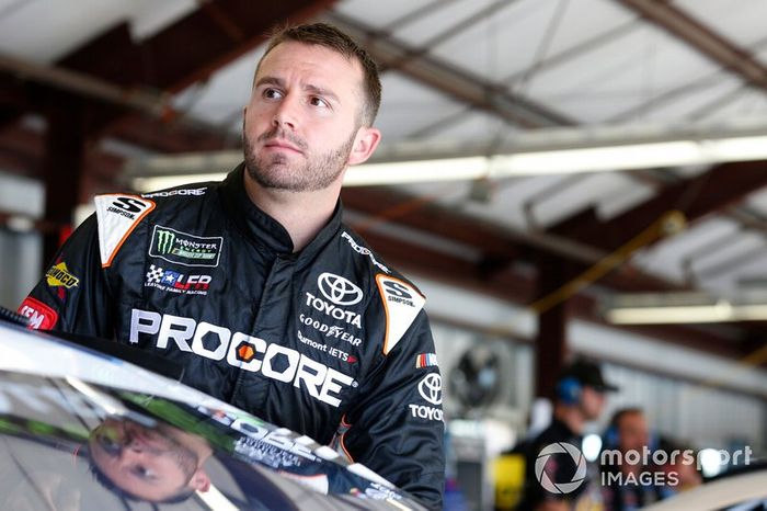 Matt DiBenedetto, Leavine Family Racing, Toyota Camry Procore Thanks DW Throwback