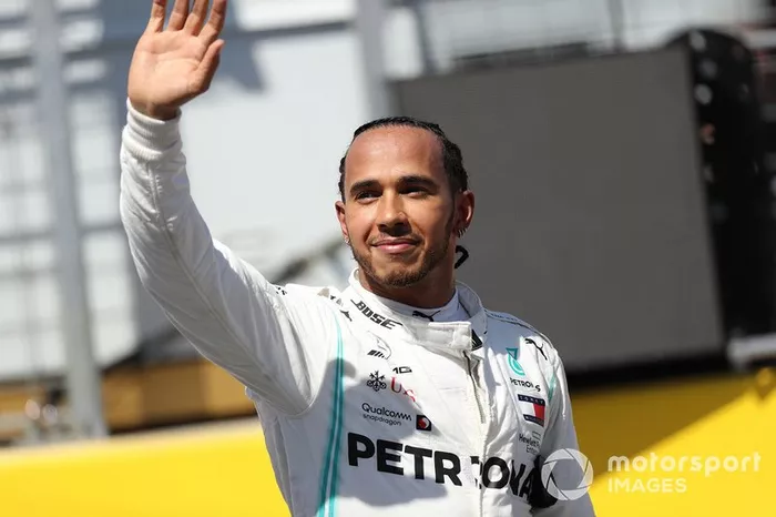 Pole man Lewis Hamilton, Mercedes AMG F1