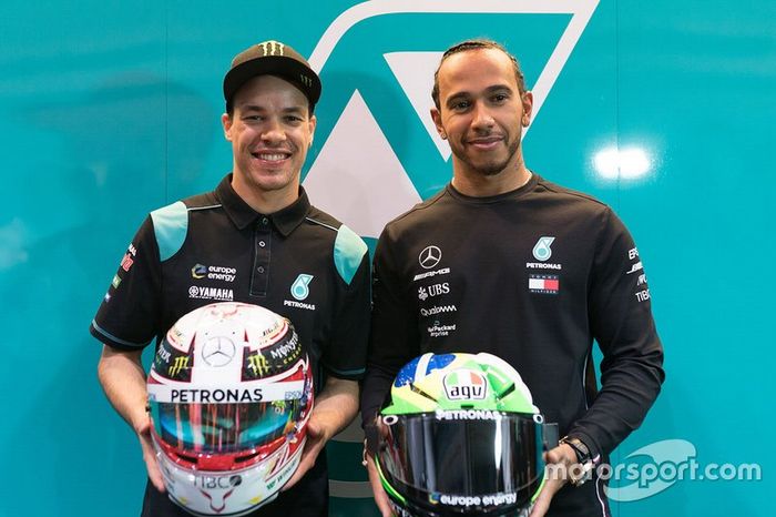 Lewis Hamilton, Franco Morbidelli, Petronas Yamaha SRT