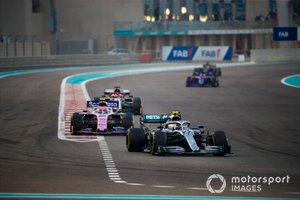 Valtteri Bottas, Mercedes AMG W10, Lance Stroll, Racing Point RP19, Kimi Raikkonen, Alfa Romeo Racing C38