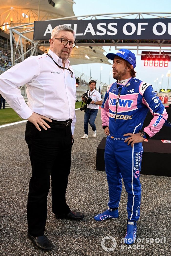 Ross Brawn y Fernando Alonso, Alpine F1 Team