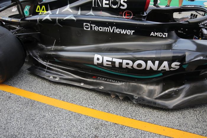 Mercedes W14 detalles técnicos