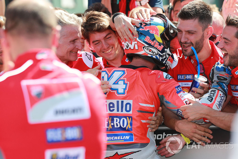 Ganador de la carrera Andrea Dovizioso, Ducati Team