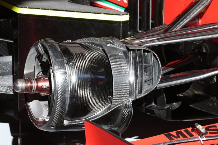 Detalle del conducto de freno del Ferrari SF1000