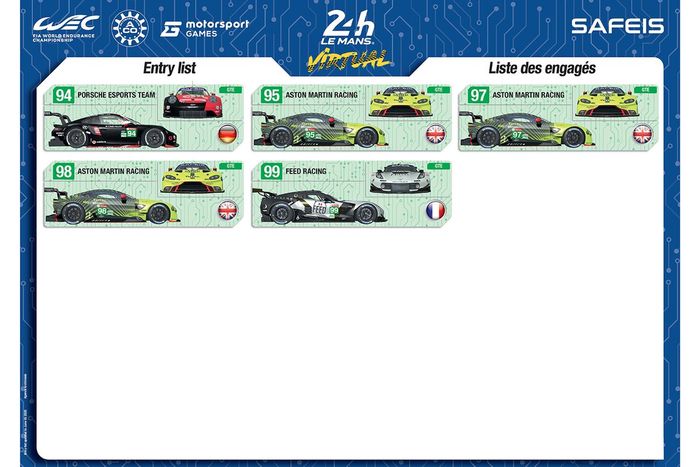 Las decoraciones de los vehículos de las 24h Le Mans virtuales - GTE