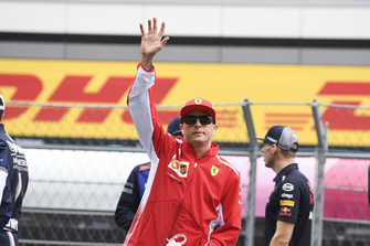 Kimi Raikkonen, Ferrari, durante la drivers parade