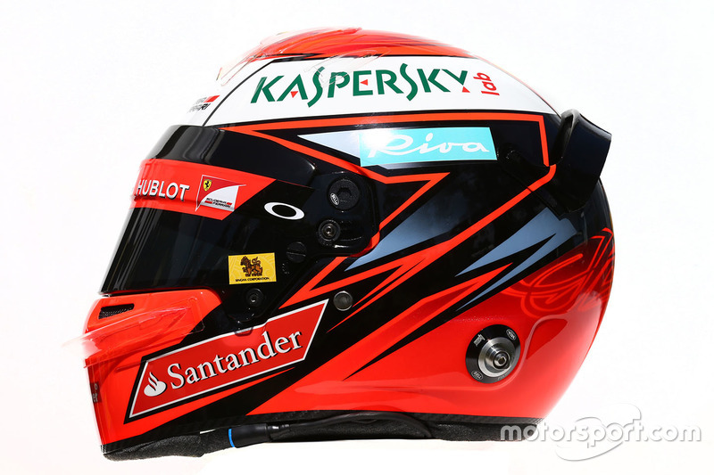 The helmet of Kimi Raikkonen, Ferrari