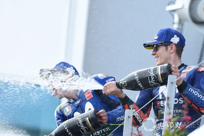 Podio: tercer clasificado Maverick Viñales, Yamaha Factory Racing