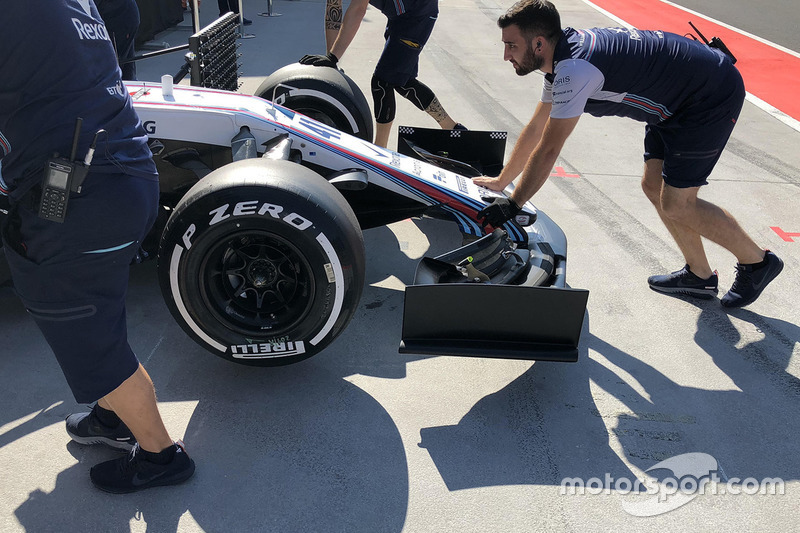 Detalle del alerón delantero del Williams FW41