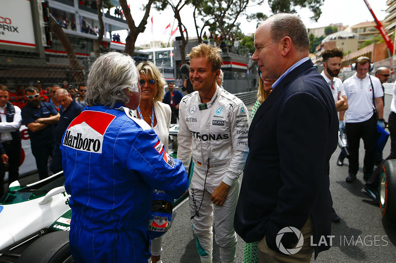 Keke and Nico Rosberg with Prince Albert of Monaco