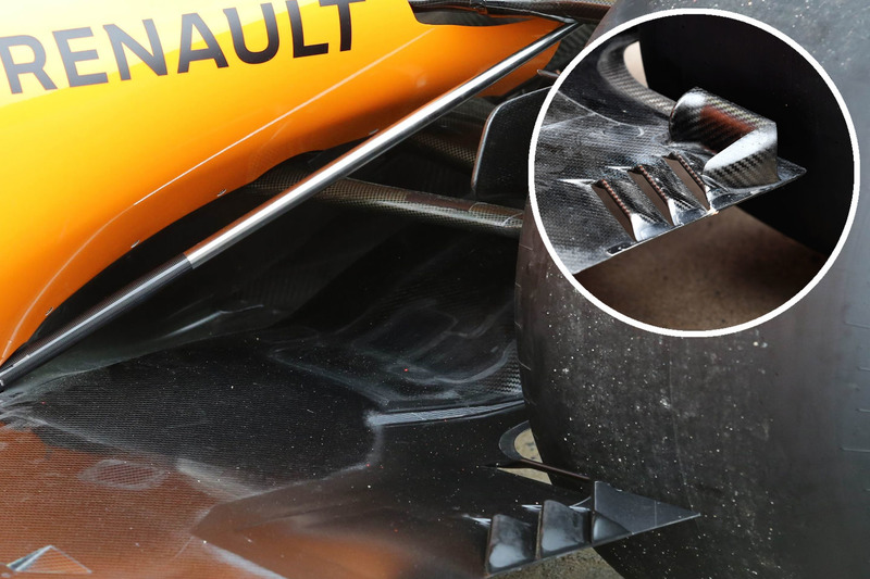 Comparaison des fonds plats de la McLaren MCL33