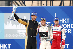 Podium: race winner, Sam Bird, DS Virgin Racing, second place Jean-Eric Vergne, Techeetah, third place Nick Heidfeld, Mahindra Racing