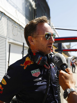 Christian Horner, Team Principal, Red Bull Racing, is interviewed by Channel 4