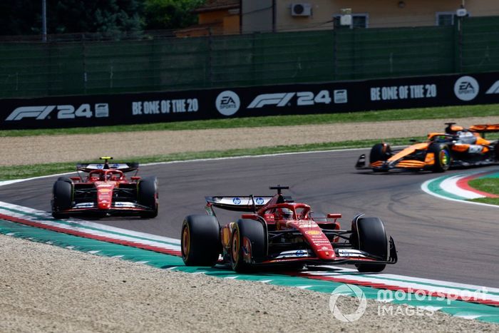 Charles Leclerc, Ferrari SF-24, Carlos Sainz, Ferrari SF-24, Oscar Piastri, McLaren MCL38