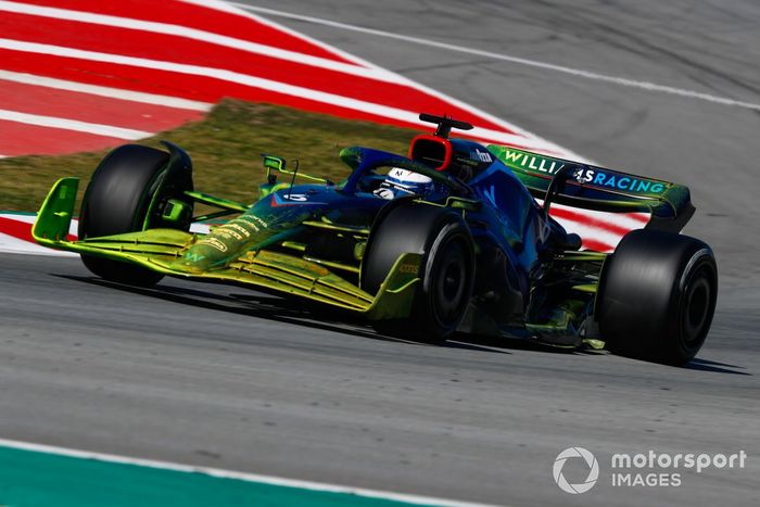 Nicholas Latifi, Williams FW44, con parafina