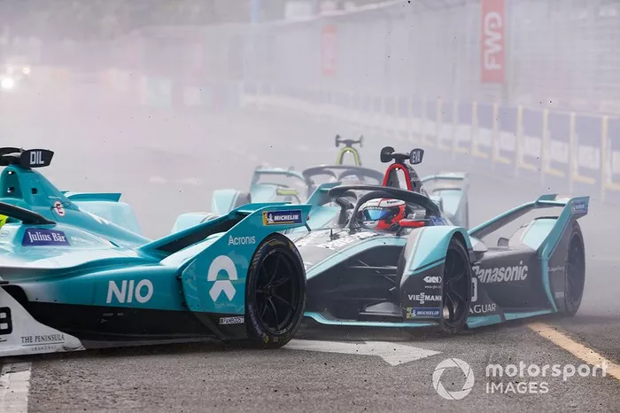 Mitch Evans, Panasonic Jaguar Racing, Jaguar I-Type 3, Tom Dillmann, NIO Formula E Team, NIO Sport 004
