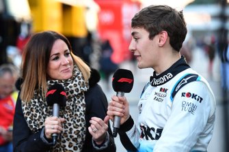 Natalie Pinkham, Sky TV parle avec George Russell, Williams Racing