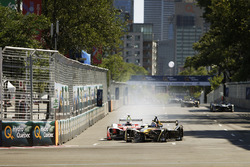 Felix Rosenqvist, Mahindra Racing, lotta con Stéphane Sarrazin, Techeetah