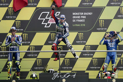 Podium: winner Jorge Lorenzo, Yamaha Factory Racing, second place Valentino Rossi, Yamaha Factory Ra