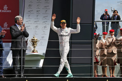 Nico Rosberg, Mercedes AMG F1 festeggia il suo secondo posto sul podio
