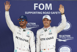 Lewis Hamilton, Mercedes AMG F1 and team mate Nico Rosberg, Mercedes AMG F1