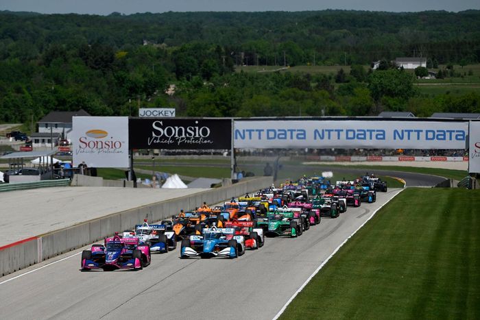 Alexander Rossi, Andretti Autosport Honda lidera a la salida